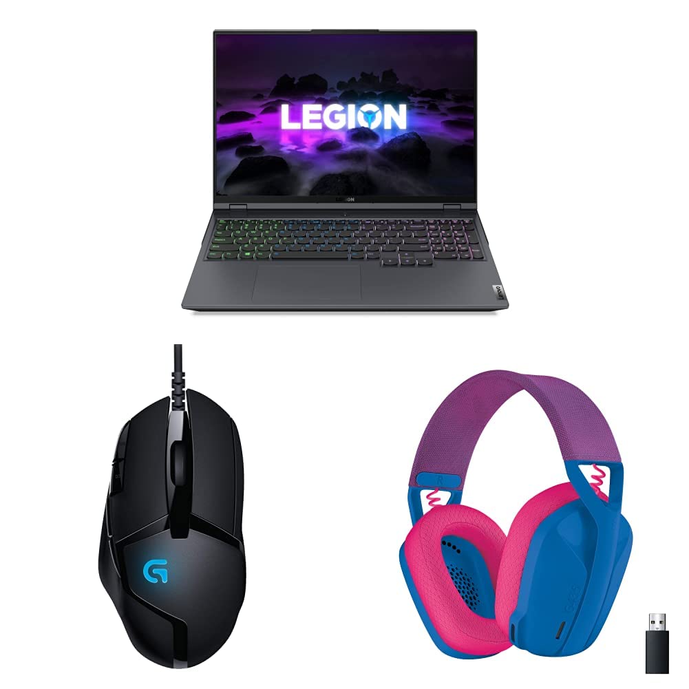 Lenovo Legion Gaming Laptop (AMD R7 5000 Series/16GB RAM & 1TB SSD Storage/3060 Graphics)+Logitech G402 Gaming Mouse+Logitech G435 Gaming Headset - Blue