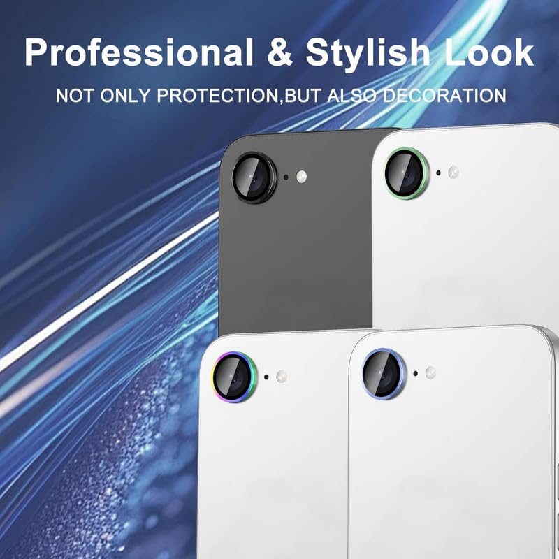 Image of Lens Glass Camera Ring Lens Protector For Nothing CMF Phone 2 Pro 5G, 9H Hardness,Full Coverage Camera Metal Ring Ultra-Thin /Clear /Silver (Pack Of 3)