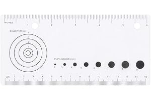 EMI Medical Ruler with Pupil Gauge and Reference Guide: Precision Wound Measurement Tool