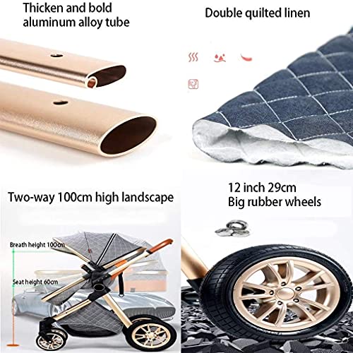 Lichtgewicht kinderwagen Kinderwagens 3 in 1 baby? Trolley Reissysteem met autostoel Gemakkelijk opvouwbare kinderwagen… - Afbeelding 7