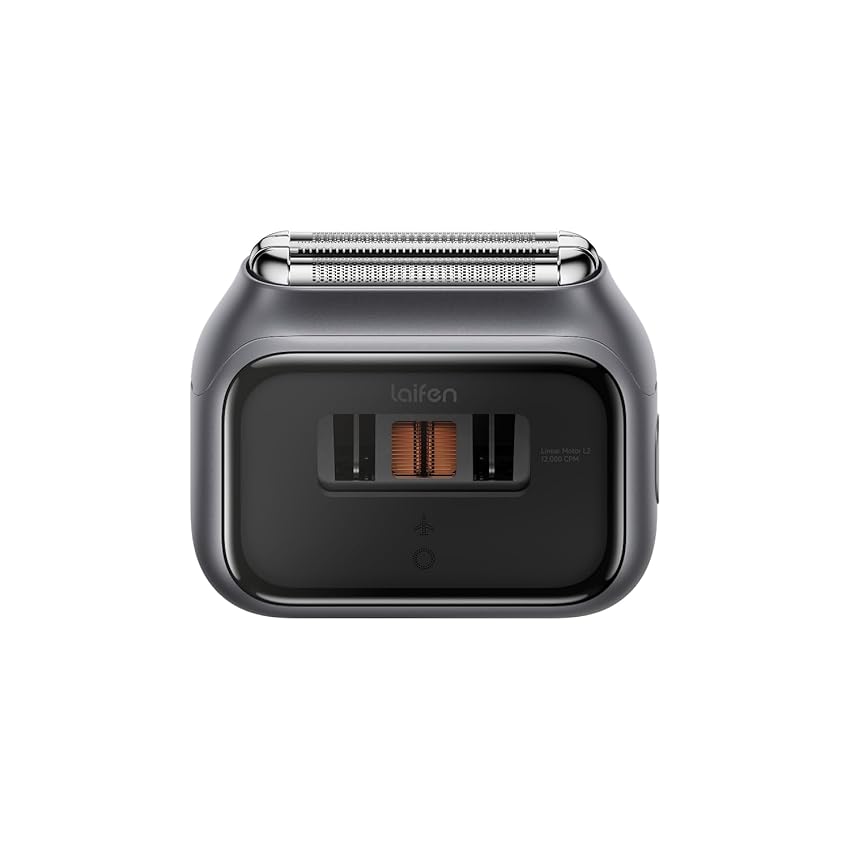 Laifen P3 Pro Rasoio Elettrico, Regolabarba Uomo con Motori ad Alta Velocità Proprietari, 2 Da 12.000 Tagli/Min, Durata Della Batteria Di 100 Minuti, Impermeabilità IPX7, Ideale per Viaggia