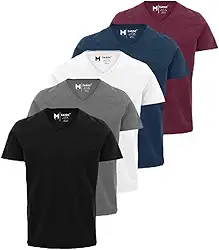 Kit 5 Camisetas Masculinas Slim Gola V Algodão Premium by ZAROC