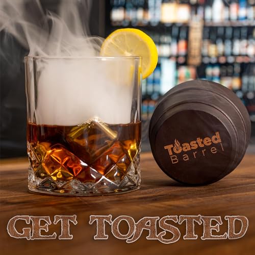 Kit de defumador de coquetel premium toasted Barrel com tocha, 6 sabores de lascas de madeira, kit d