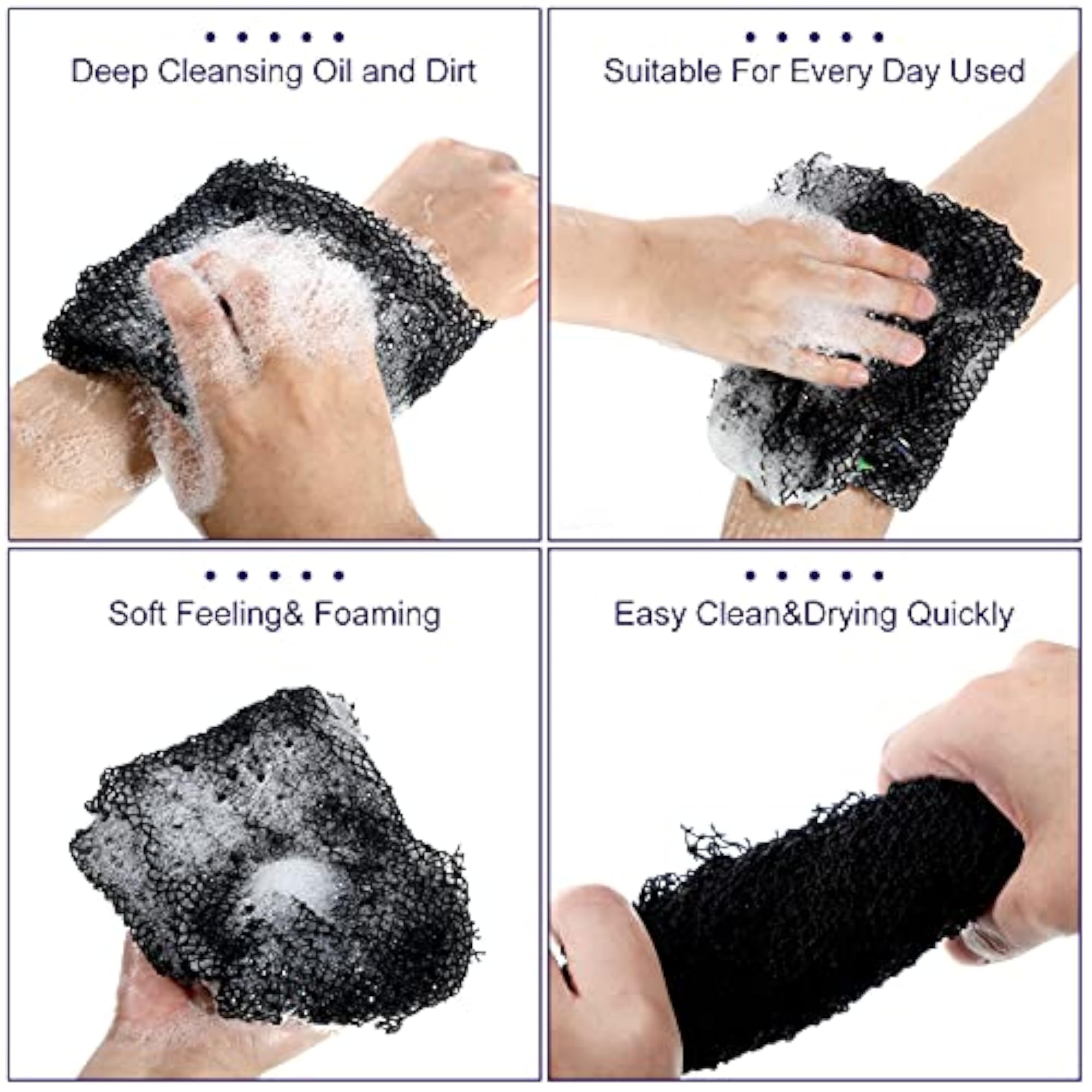 2 Pieces African Bathing Sponge Exfoliating Body Scrubber
