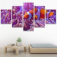 SIGNWIN 5 Panel Canvas Wall Art Deep Under for Home Decorations Ready to Hang - 60