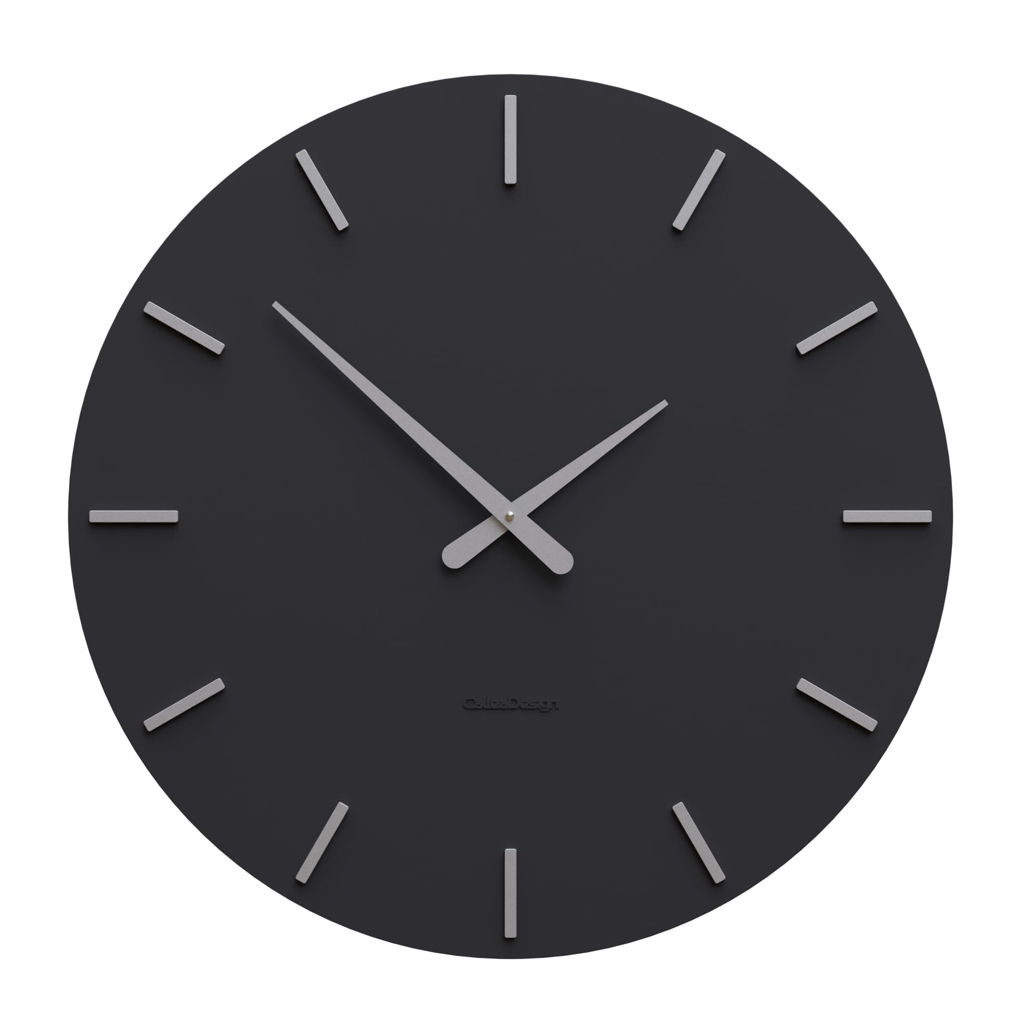 CalleaDesign Orologio da Parete Grande Moderno Smarty, dimensioni 60x60  diametro, gigante industrial design [Nero ed Alluminio]. Orologi da parete  grandi italiani. : Amazon.it: Casa e cucina