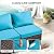 CANMOV 7 Pieces Patio Furniture Sets, All Weather Outdoor Patio Conversation Set, PE Wicker Rattan Sectional Sofa Couch Glass Coffee Table Washable Cushions, Peacock Blue