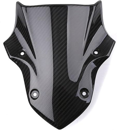 Motorcycle Accessories Suitable Fit for Kawasaki Z900 Motorcycle Carbon Fiber Pattern Windshield Front Windshield Panel 17-19 Years Practical