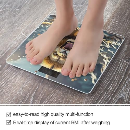 Báscula digital para baño FekiLoot de vidrio templado miniatura 5
