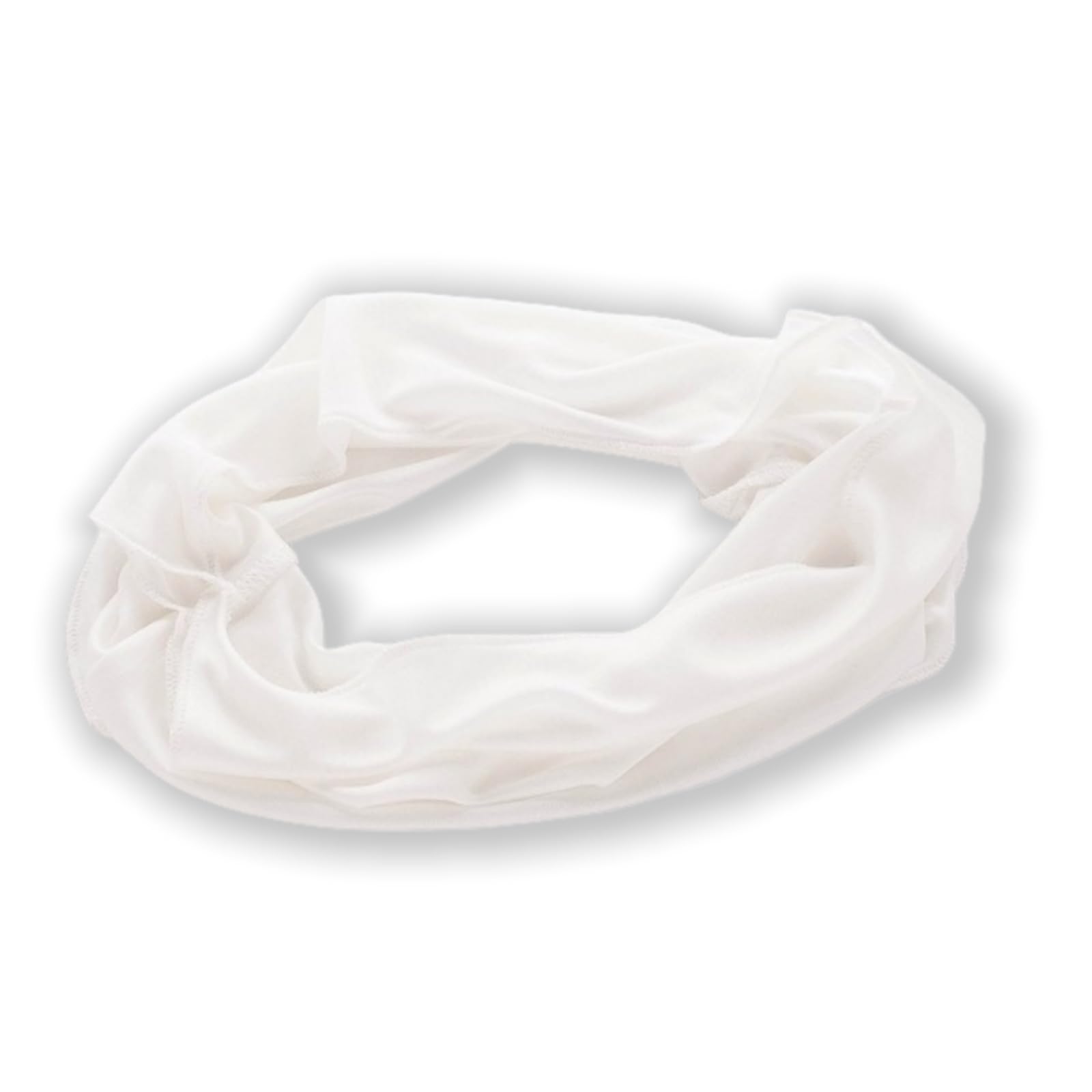Mulberry Silk Neck Gaiter Sun Protection Scarf Lightweight Breathable Face Cover for Women Outdoor Sports (White)