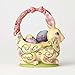 Enesco Jim Shore Heartwood Creek Bunny Basket with Four Eggs Stone Resin Figurine, 7.5
