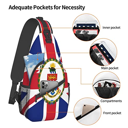 Mochila bandolera unisex negra para día y senderismo miniatura 5