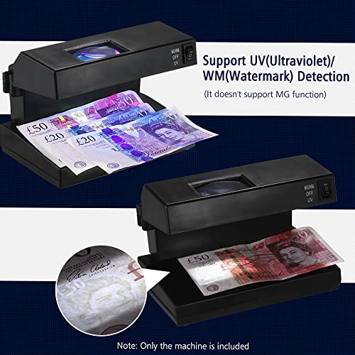 HEIMAO-Money-CheckerPortable-Desktop-Counterfeit-Bill-Detector-Cash-Currency-Banknotes-Notes-Checker-Machine-Support-Ultraviolet-UV-and-Watermark-Detection-with-Magnifier-Forged-Money-Tester-for-USD