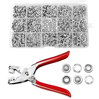 Snap Button Fastener Kit, 200 Pieces Metal Snaps Buttons With Pliers Tool Kit, Five Claw Buckle Tool For Clothing Sewing Leather Craft Jacket Repair