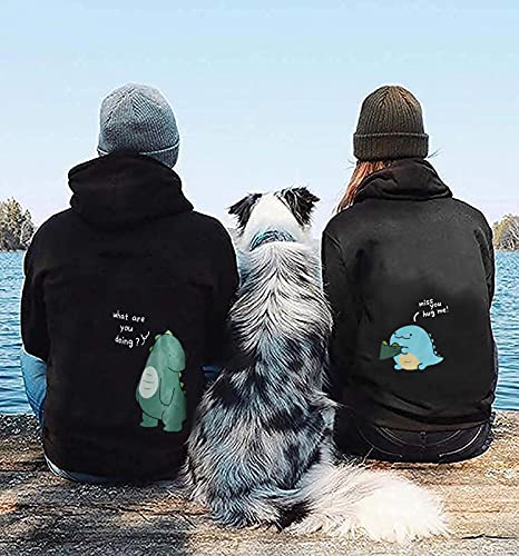 Sudaderas de dinosaurio para enamorados que buscan ropa a juego cómoda 7