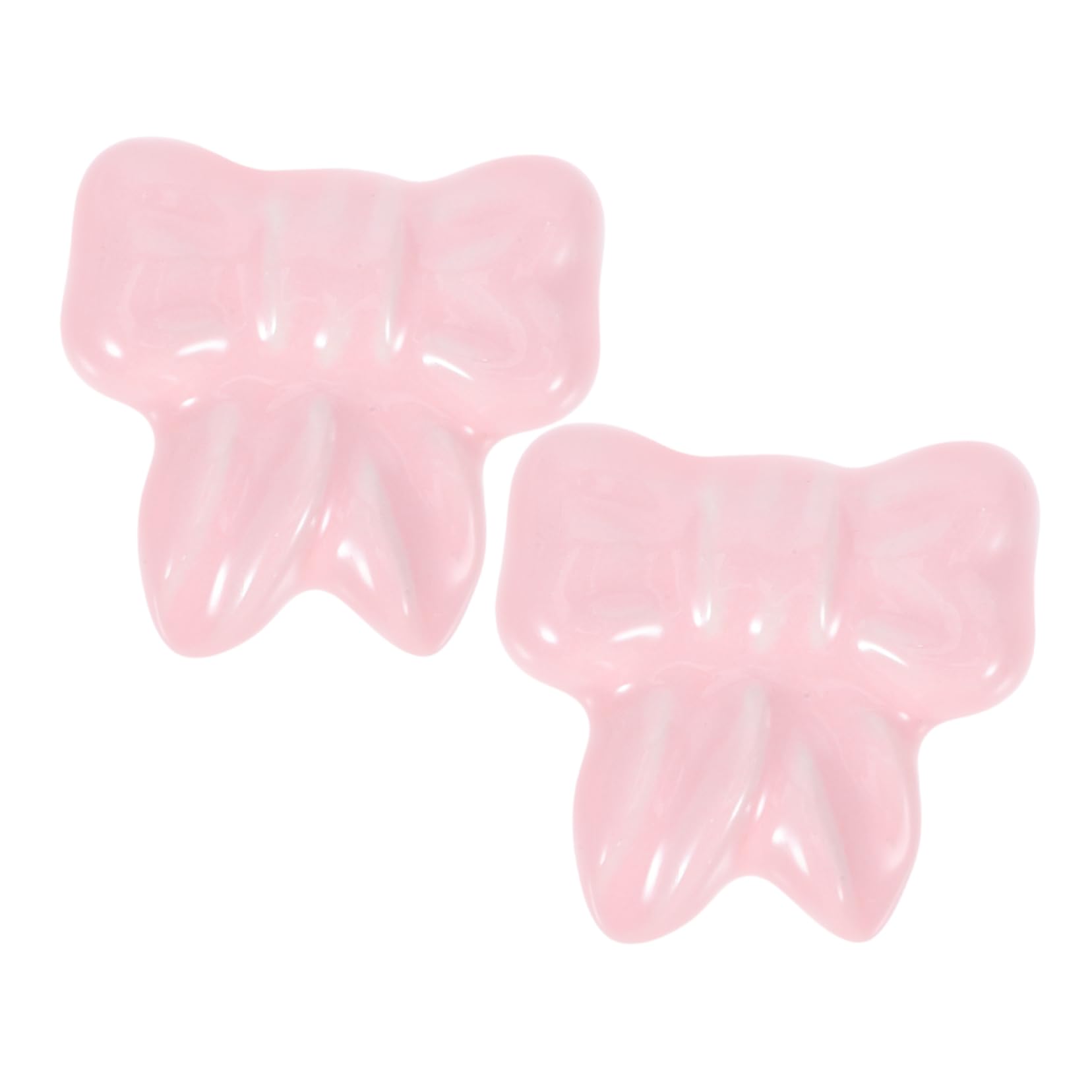 Alipis 2pcs Bow Shape Cabinet Knobs Ceramic Drawer Pulls Decorative Furniture Door Handle for Wardrobe Home Hardware Vintage Style