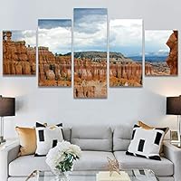 SIGNWIN 5 Panel Canvas Wall Art Rocky Views for Home Decorations Ready to Hang - 60