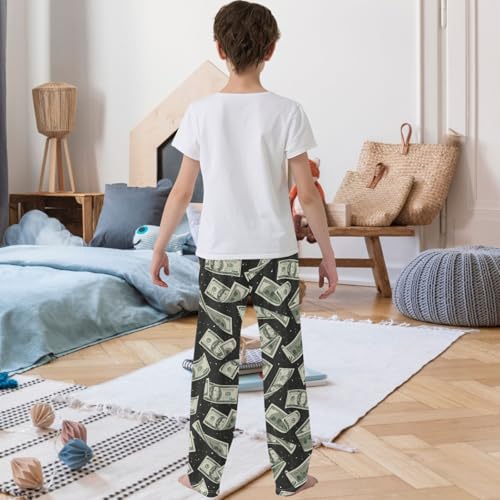 Boy's Pants Money Dollar USA Jogger Pants Elastic Waist Long Bottoms Trousers with Pockets 6-14 Years3