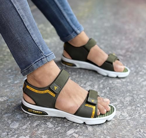 Image of AADI Men's Synthetic Leather Outdoor Casual Sandals & Floaters