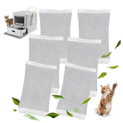 Marchul 6er-Pack Katzenstreu-Filter, universeller Geruchsentferner für Katzenklos mit Haube, natürliche Aktivkohle-Filter-Nachfüllpackungen zur Geruchskontrolle für Katzenklos