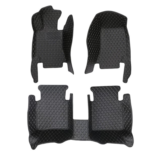 AUTO-PRO- Car Floor Mats fords EDGEs 2015 2016 2017 2018 2019 Custom Waterproof Interior Details Carpets Auto Foot Pads Accessories (Black-Gold)