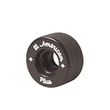 All American Plus Indoor Black Wheels - Made of Vanathane Technology with 55mm Diameter Wheels - Tough and Lightweight - Hard Rink Wheel - Suitable for Beginners - Set of 8 Wheels
