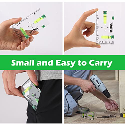 T-Type Level Shatterproof Cross Check Bubble Level Magnetic Mini Bubble Level Two Directions Spirit Level Picture Hanging Levels Mark Measuring Instruments Layout Tools (95×13×51(Mm)) #TOP3