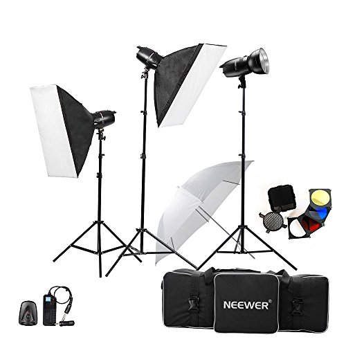 Neewer 750W(250W x 3) Professional Photography Studio Flash Strobe Light Lighting Kit
