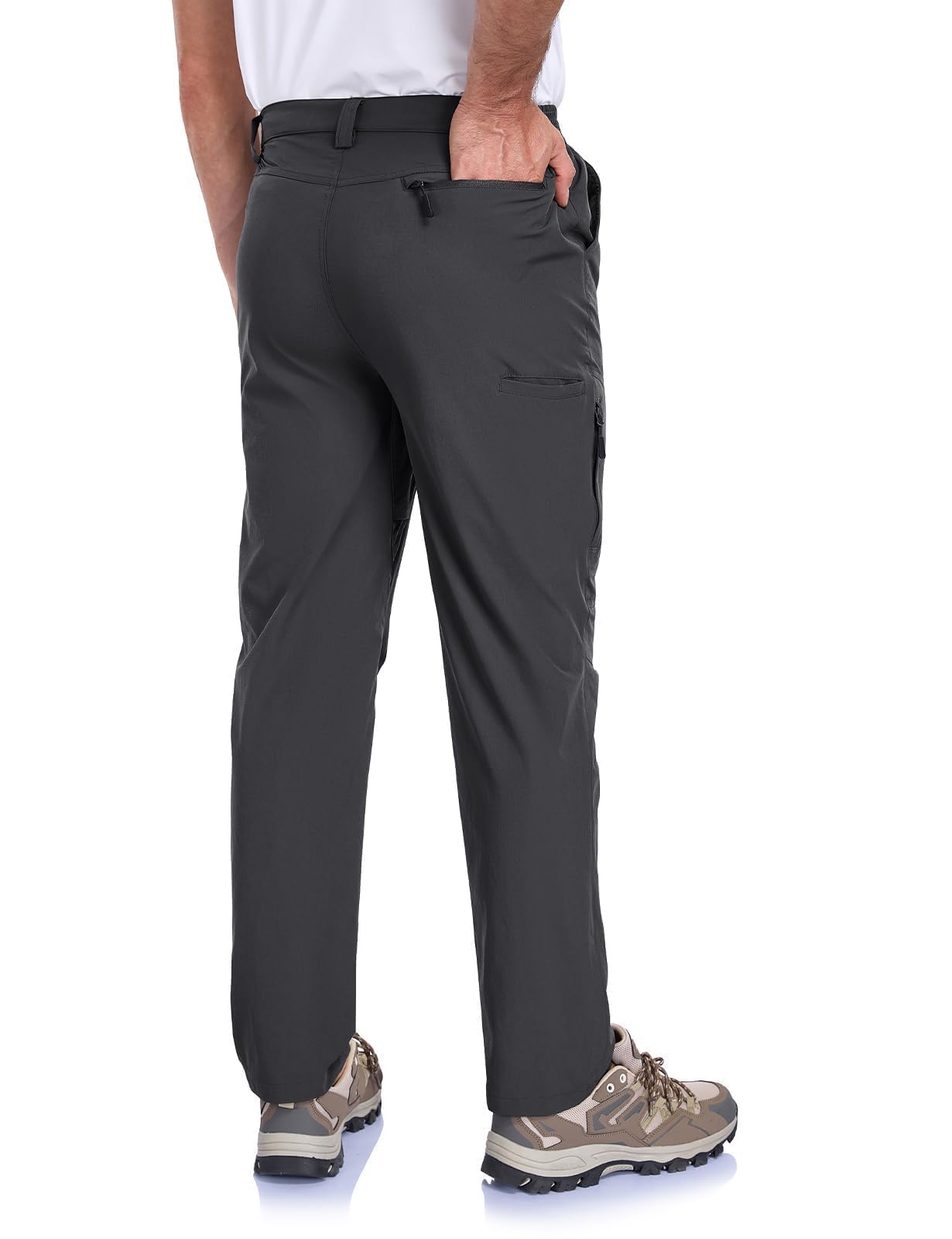 GymBrave Pantalon de randonnée Homme à séchage Rapide, léger, élastique et imperméable, idéal pour Les activités de Plein air, Les Voyages, Le Printemps et l'été.