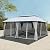 Grand Patio 13'x20' Gazebo for Patio Double Vent Canopy Anti-UV Shelter with Privacy Curtains and Netting for Deck Backyard Garden Lawns