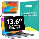 ZOEGAA MacBook Air M2 Privacy Screen, Compatible with 2022 MacBook Air M2 Privacy Screen Protector,
