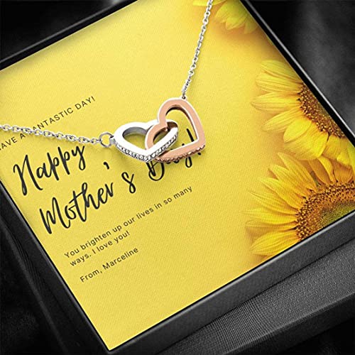 Gift Gift for mom, Stepmom Gift, Necklace for Mom, Mothers Day Gift Basket, Necklace for Mom, Unbiological Mom Gift, Mom necklace, Text customLuxury Wood Gift Box on Christmas, Brithday, Vacation Gift