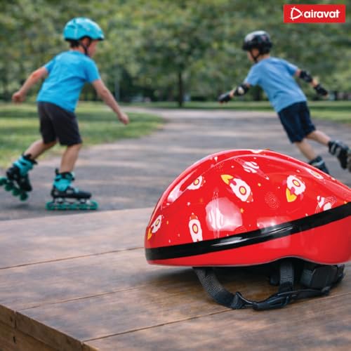 Image of Airavat Mini Rider Kids Cycling & Skating Helmet, Aerodynamic Shape, Size Adjustable with Quick Release Buckle (Red, Extra Small (44-48 cm))