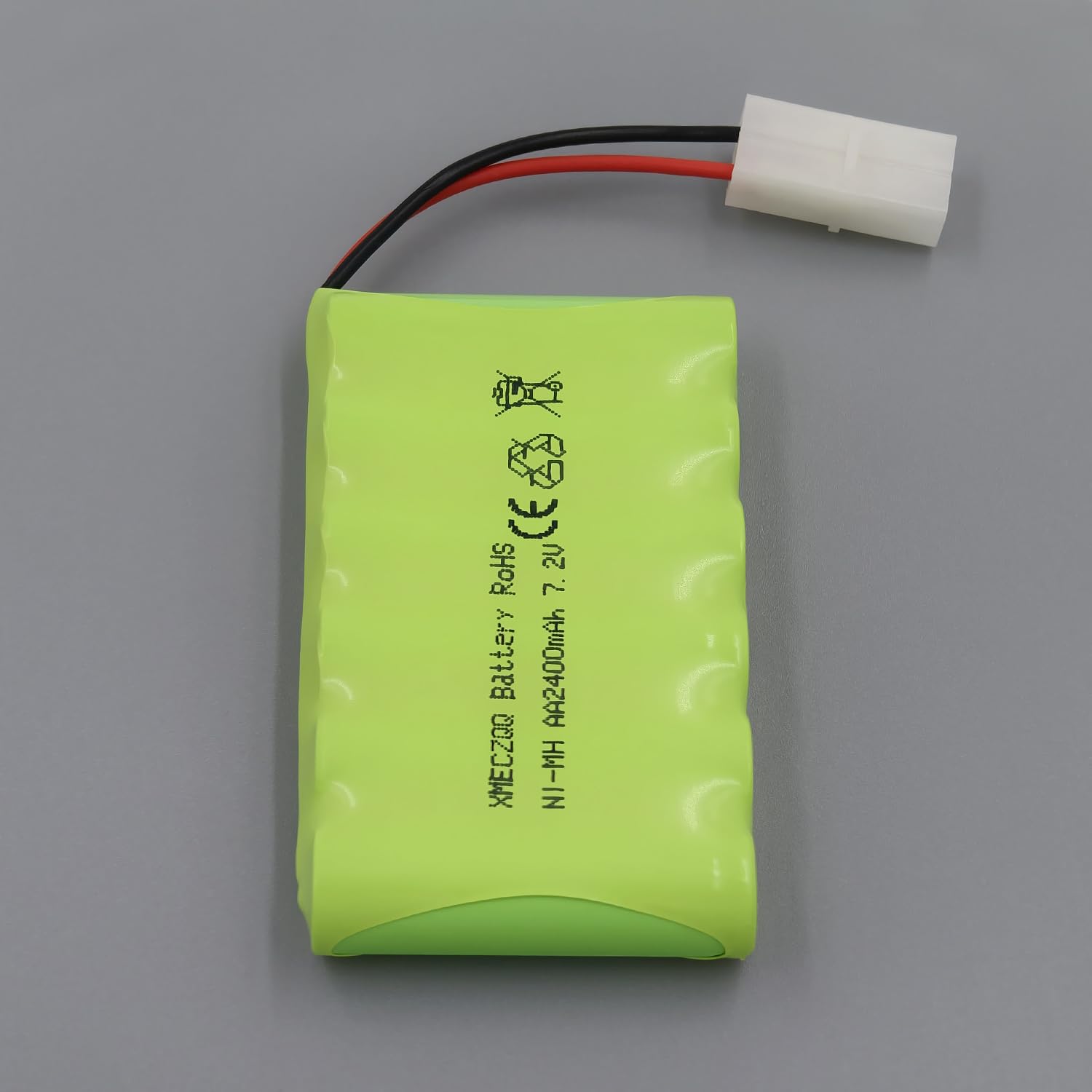 Batería NiMH de 7,2 V 2400 mAh, 2 Baterías de Repuesto con Enchufe KET, Adecuado para Electrodomésticos y Juguetes de Control Remoto como Coches, Excavadoras y Barcos