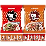 SAMYANG メップ 黒胡椒牛肉味 5袋 + にんにく貝味 5袋セット / 各110g 韓国ラーメン メップテン 三洋 サムヤン MEP