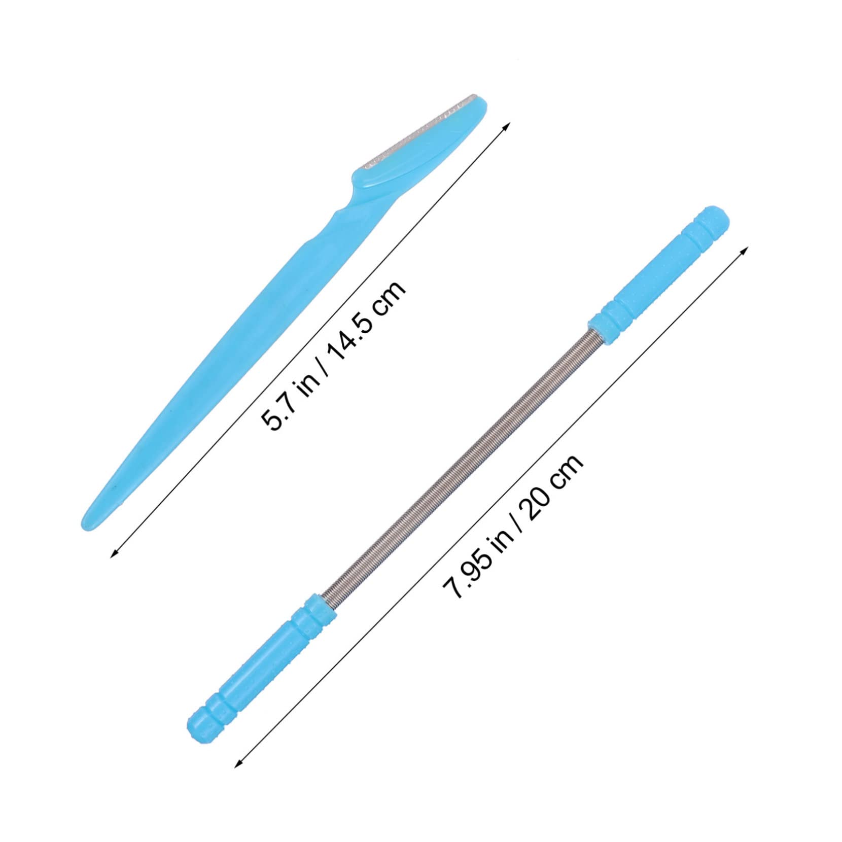 PACKOVE 4pcs Facial Hair Remover Set Eyebrow Shaver Epilator with Precision Spring Design for Removal for Face Neck Eyebrows Travel Friendly Battery
