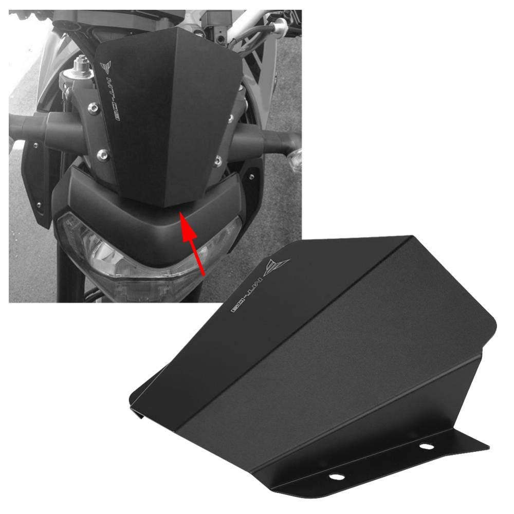 Aramox Protecteur de Pare-Brise pour Moto MT-09 2014-2016, Noir, Accessoire de Modification