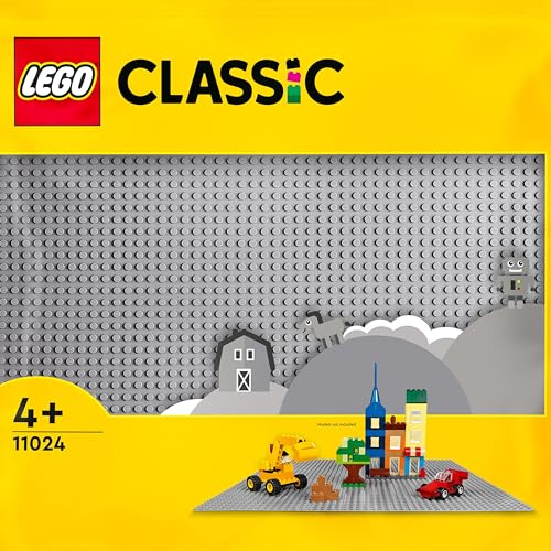 LEGO Classic Base Gris de 32x32 Tacos, Placa Tablero de Construcción y Expansión, Juguete de Construcción para Niños y Niñas de 1 Año o Más 11024