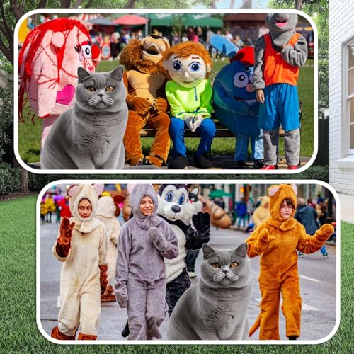 Image of Geelin 3ft British Shorthair Cat Cardboard Cutout Stand up Life Size Pets Animal Cat Theme Party Decorations Backdrop Photo Prop Stand up for Pets Birthday Party Supplies