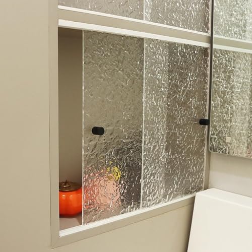 CHZDPP Puertas de Armario Paneles de Vidrio acrílico deslizantes con manija, Barrera de Polvo para almacén/Garaje/balcón, Añadir Puertas a Estantes Abiertos(70x100cm/28x40inch)