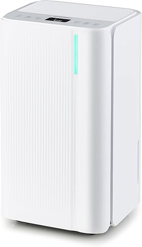 COSTWAY Deshumidificador de 32 pintas para el hogar, deshumidificador portátil de 2000 pies cuadrados para dormitorio, sótano, baño, temporizador de