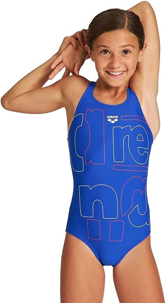ARENA G Flashlight Jr V Back One Piece Traje de baño de una Pieza Niñas (Pack de 1)