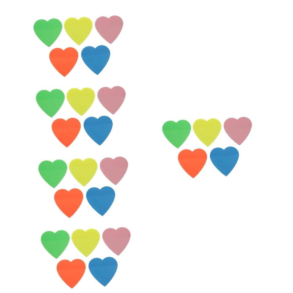 Operitacx 5 Piezas 5 Amor fluorescente Pegatina sticker paper papeleria escolar fichas de libros notas del corazon pegatinas transparentes memorándum de uso diario pegatinas nota adhesiva
