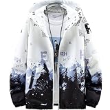 [ドアーズ] ウインドブレーカー アウトドア ジップアップ カジュアル フード付き パーカー 秋 冬 韓国 風 原宿系 ストリート系 スポーツ トレーニング ストレッチ 釣り 登山 キャンプ men めんず ゆったり ファッション 大きい サイズ 3xl ファスナー 前開き フードつき ライトアウター フード付きパーカー 白 ホワイト 4A-D04-WH3XL