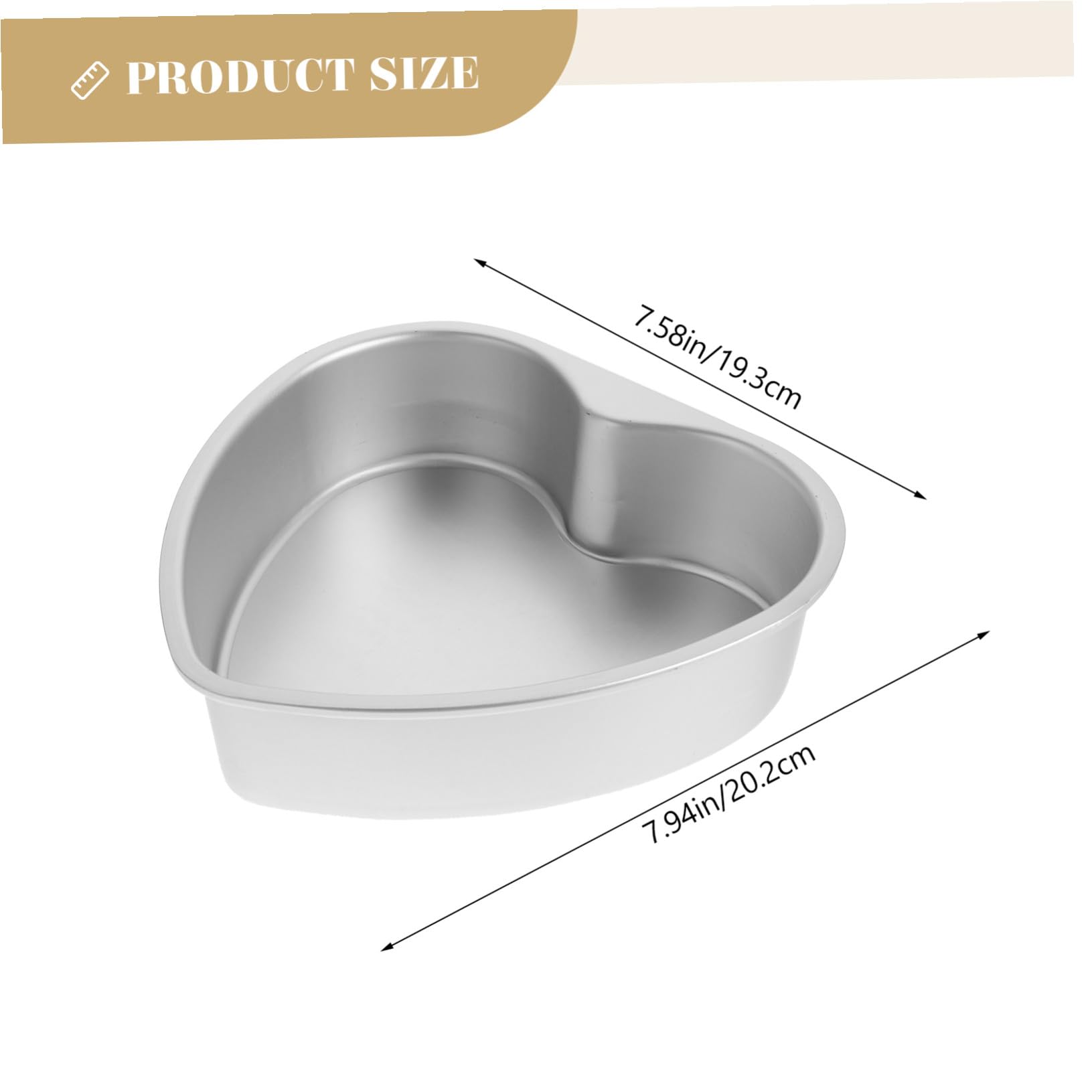 TOYANDONA Molde para Pastel Original Forma de Corazón de Aleación de Aluminio, Fácil de Desmoldar, Adecuado para Reposteros Profesionales, Adecuado para DIY y Fiestas