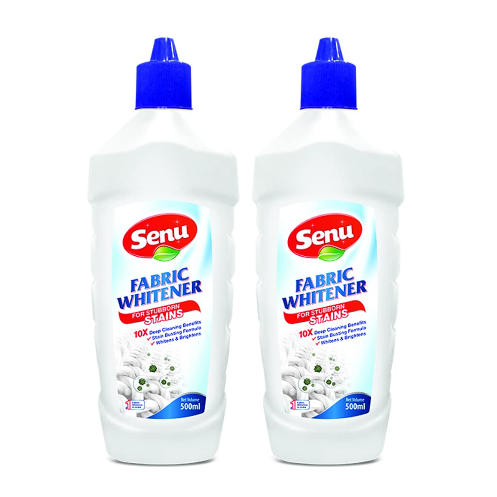 Senu Fabric Whitener 500ml x 2 | For White Clothes | Bleach | Removes Tough Stains | Brighter Whites | Pre-Wash Liquid Detergent | Pack of 2 | 500ml each (B08LGBL846) Amazon Price History, Amazon Price Tracker