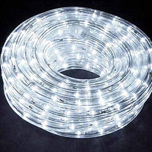 Tubo Luminoso 180 Luci LED Bianco Freddo 10 Metri, con Controller 8 Funzioni, per uso Interno ed Esterno
