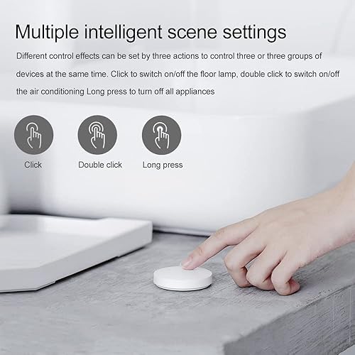 Miniatura 3 de QIACHIP Zigbee Botón de control remoto inalámbrico, compatible con enlace de escena, requiere QIACHIP ZigBee Bridge Hub