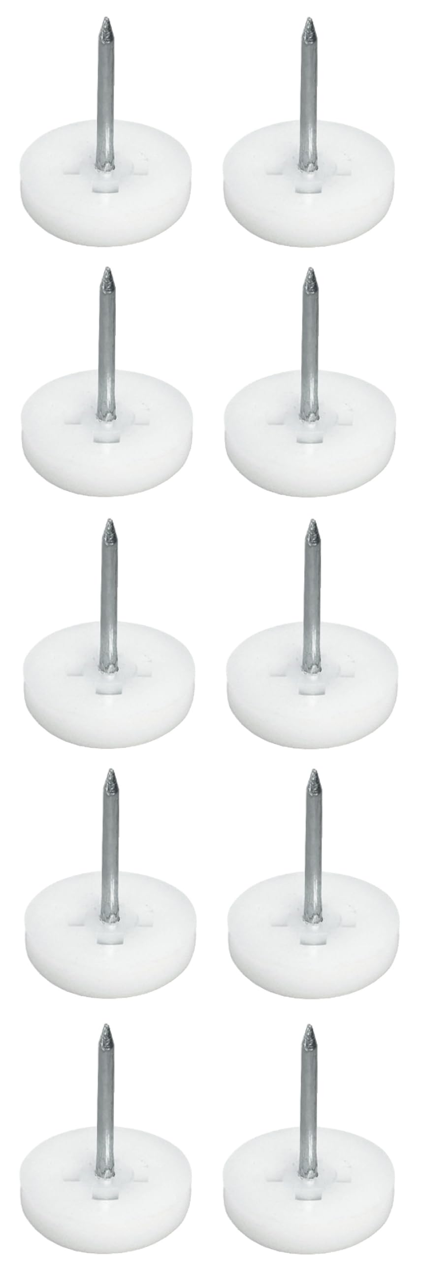 cyclingcolors 10x Furniture Gliders Nail Plastic Chair Glides Table Gliders Floor Protection Gliders 13 mm