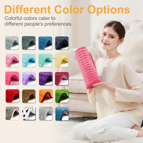 Image of Heating Pad,Electric Heating Pads,Heating Pad for Back,Fuchsia,24x12 Inch
